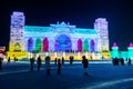 HARBIN, CHINA - JAN 15, 2020: Harbin International Ice and Snow Sculpture Festival Royalty Free Stock Photo