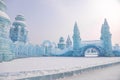 HARBIN, CHINA - JAN 15, 2020: Harbin International Ice and Snow Sculpture Festival Royalty Free Stock Photo