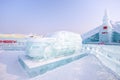 HARBIN, CHINA - JAN 15, 2020: Harbin International Ice and Snow Sculpture Festival