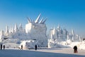 Harbin, China - January 2015: International Snow Sculpture Art Expo