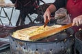 Harbin street food pancake vegatable egg dan-bing