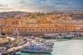 The harbor of Ancona, Italy with boats docked Royalty Free Stock Photo