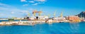 The harbor of Ancona with ships Royalty Free Stock Photo