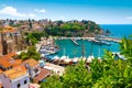 Harbor in Antalya old town or Kaleici in Turkey Royalty Free Stock Photo