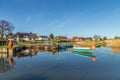 harbor at backwater in Zempin at the baltic sea in Usedom Royalty Free Stock Photo