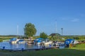 Harbor at backwater in Zempin at the island of Usedom Royalty Free Stock Photo