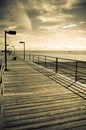 Harbor Beach Michigan walkway Royalty Free Stock Photo