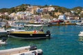 Harbor with boats in the colored city of Ponza, tyrrhenian sea, Lazio Royalty Free Stock Photo