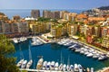 Harbor With Boats And Yachts Pictured In Principality Of Monaco, Southern France