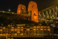 Harbor Bridge night view Royalty Free Stock Photo