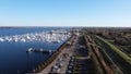 Harbor of Bruinisse in the Netherlands. Village in Schouwen-duiveland in the province of Zeeland.