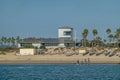 Harbor building at end of Spinnaker Drive, Ventura, CA, USA Royalty Free Stock Photo