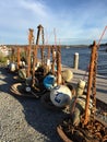 Harbor buoys, Essex Connecticut Royalty Free Stock Photo
