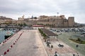 Harbor and castle in Melilla Royalty Free Stock Photo