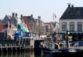 In the harbor of the citty of Harlingen Royalty Free Stock Photo