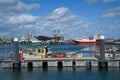 colorful fishing boats