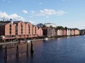 Harbor and colorful houses at Nidelva river in european Trondheim city in Norway Royalty Free Stock Photo