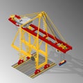 Harbor container gantry crane.