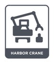 harbor crane icon in trendy design style. harbor crane icon isolated on white background. harbor crane vector icon simple and Royalty Free Stock Photo