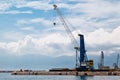 Harbor Crane in Port of Rijeka Royalty Free Stock Photo