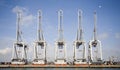 Harbor cranes 2 Royalty Free Stock Photo