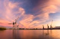 Harbor cranes Royalty Free Stock Photo