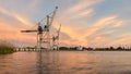 Harbor cranes Royalty Free Stock Photo