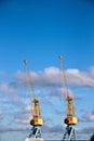 Harbor craness Royalty Free Stock Photo