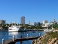 Harbor Dinner Cruises, Rainbow Harbor, Long Beach, California, USA Royalty Free Stock Photo