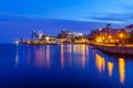 Harbor and downtown at night, in Halifax Royalty Free Stock Photo