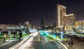 Harbor Drive Night time San Diego California Downtown City Skyline Royalty Free Stock Photo