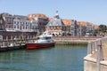 Harbor Dutch city Vlissingen with pilot boat ready for departure