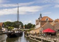 Harbor Enkhuizen with Ship and Drommedaris