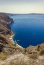 Harbor at Fira Royalty Free Stock Photo