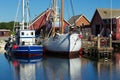 Harbor with fishing boats at the north of Denmark Royalty Free Stock Photo
