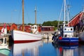 Harbor with fishing boats at the north of Denmark Royalty Free Stock Photo