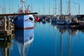 Harbor with fishing boats at the north of Denmark Royalty Free Stock Photo