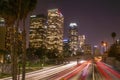 Harbor Freeway At Night Royalty Free Stock Photo