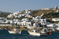 Harbor in the greek islands Royalty Free Stock Photo