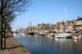 The harbor of Harlingen Royalty Free Stock Photo