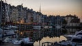 Harbor in Honfleur, Normandy, France at dusk