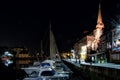 Harbor in Honfleur, Normandy, France at night