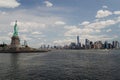 Harbor Horizons: Manhattan and Lady Liberty Royalty Free Stock Photo