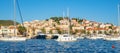 Harbor in Hvar Town in Croatia. Royalty Free Stock Photo