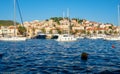 Harbor in Hvar Town in Croatia. Royalty Free Stock Photo