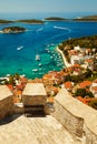 Harbor in Hvar town, Croatia Royalty Free Stock Photo