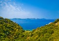Harbor and islands in Croatia Royalty Free Stock Photo