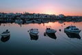 Harbor from Lagos in the Algarve Portugal at sunset