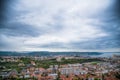 Harbor landscape and clouds