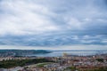 Harbor landscape and clouds